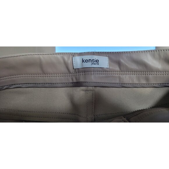 Vegan Faux Leather Pants Kensie jeans sz 6/28 Mid Rise Straight Leg Makeup - Picture 6 of 9